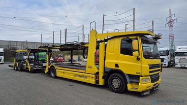 DAF FA CF 75.360 EURO 5 přepravník aut - prodejné jen s přívěsem GROENEWOLD P0461K - cena je za celou soupravu