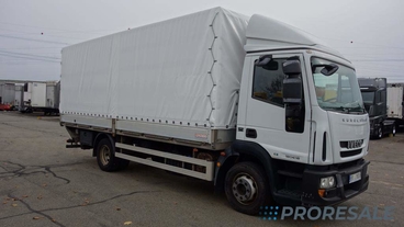 IVECO EUROCARGO ML 120E18 EURO 5 - valník s plachtou + skládací zvedací čelo 1,5 t