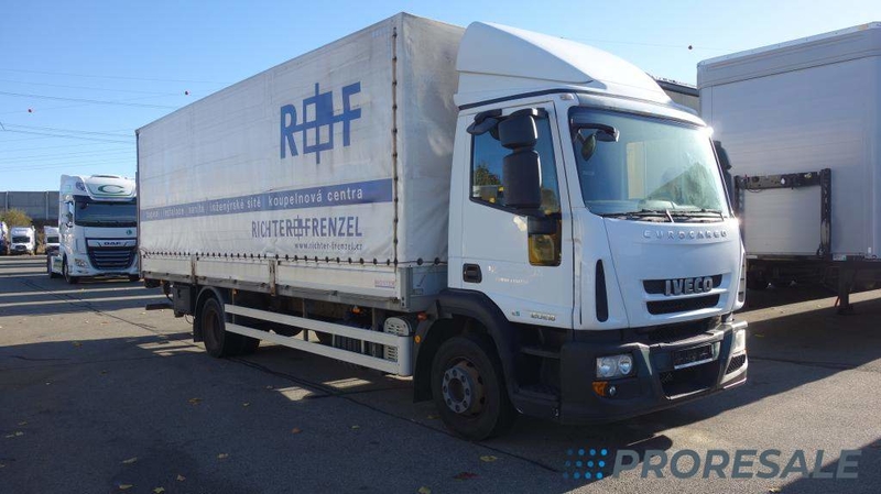 IVECO EUROCARGO ML 120E18 EURO 5 - valník s plachtou + zvedací čelo 1,5 t