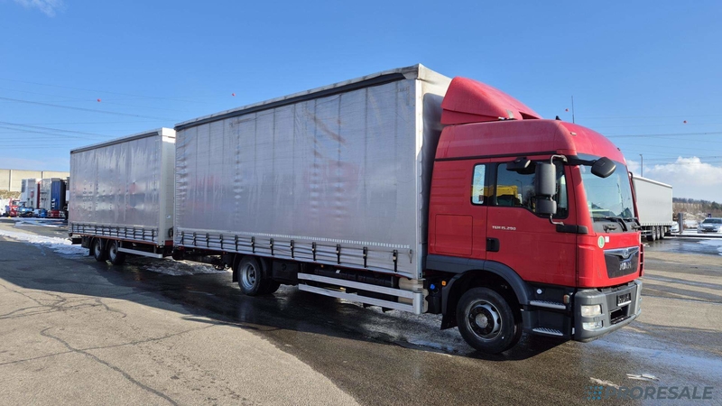 MAN TGM 15.290 4x2 BL EURO 6 - velkoobjemová souprava - prodejné jen s přívěsem BG P0455 - cena je za celou soupravu 